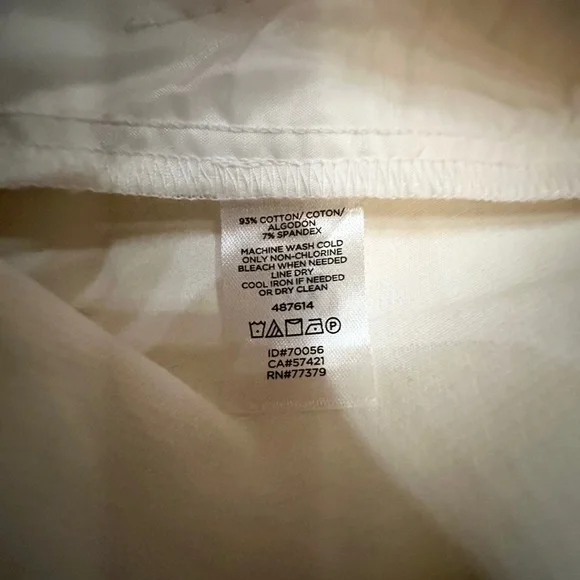 NWT Ann Taylor Factory Signature Straight Ankle Length Off-White Pants Size 14 - Picture 6 of 9